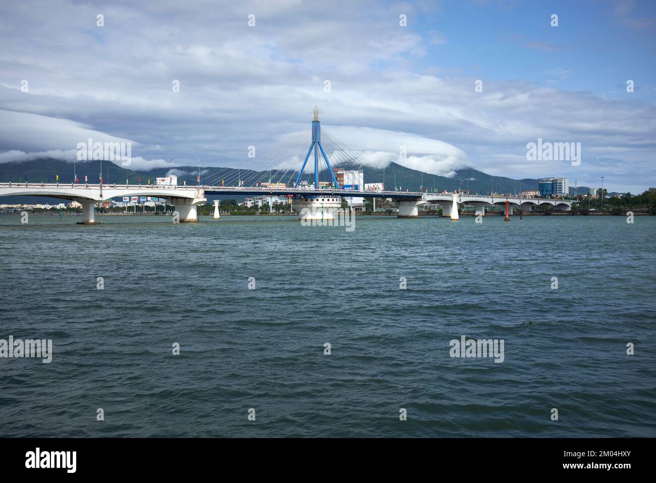 Thuan Phuoc Brücke Han Fluss Danang Vietnam Stockfoto