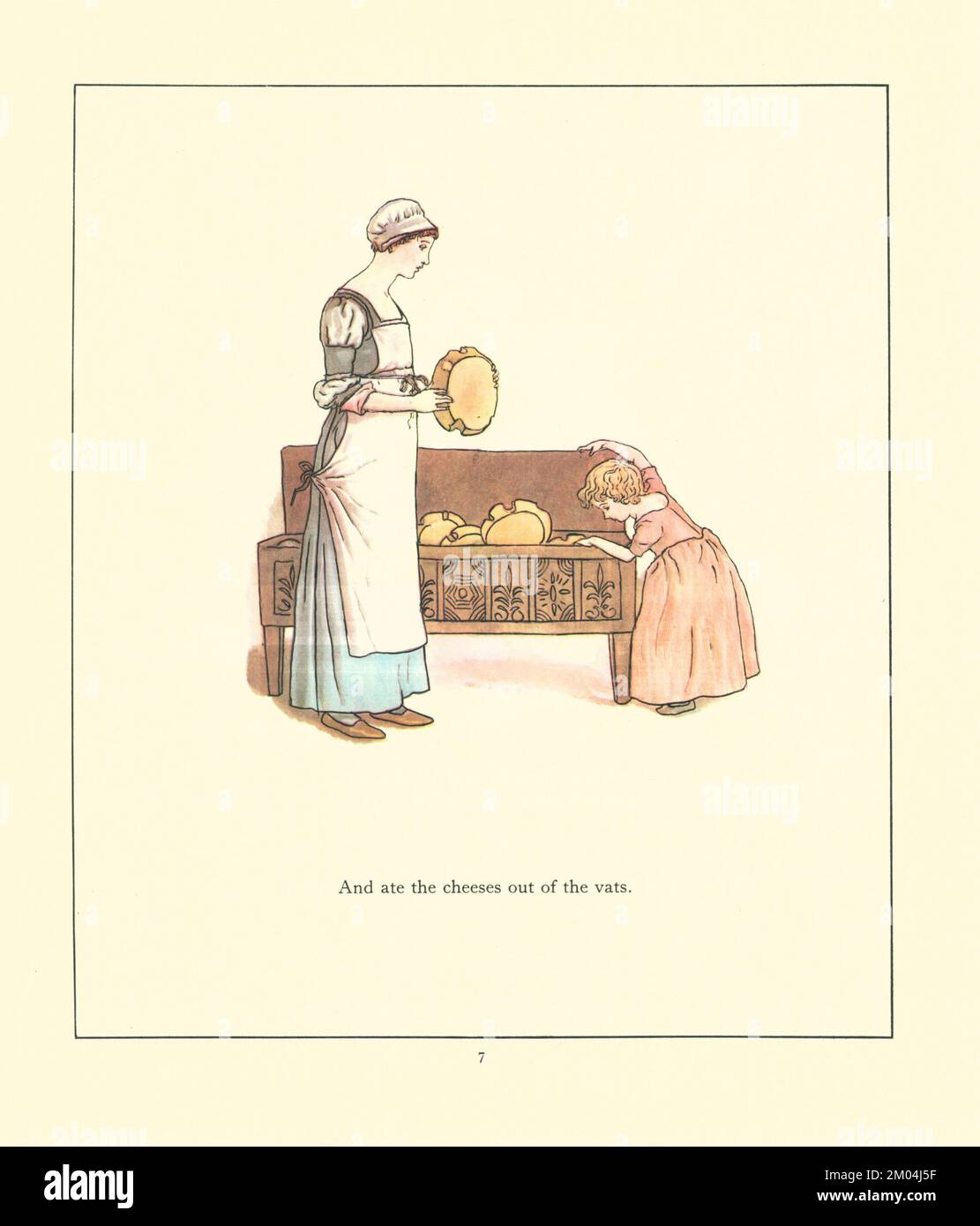 Ratate the Cheese Illustrated by KATE GREENAWAY (1846-1901) English Artist and Writer. For the Rattenfänger of Hamelin von Robert Browning, 1812-1889 Veröffentlicht von Warne 1910 Stockfoto