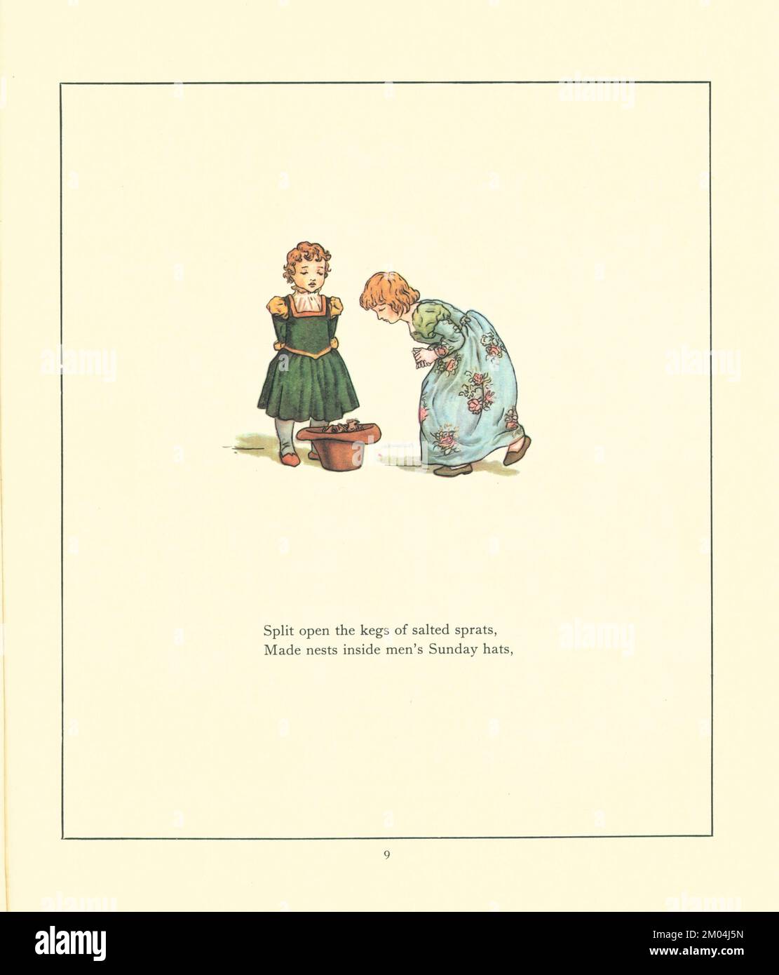 Ratten und Mäuse illustriert von KATE GREENAWAY (1846-1901) englischer Künstlerin und Schriftstellerin. For the Rattenfänger of Hamelin von Robert Browning, 1812-1889 Veröffentlicht von Warne 1910 Stockfoto