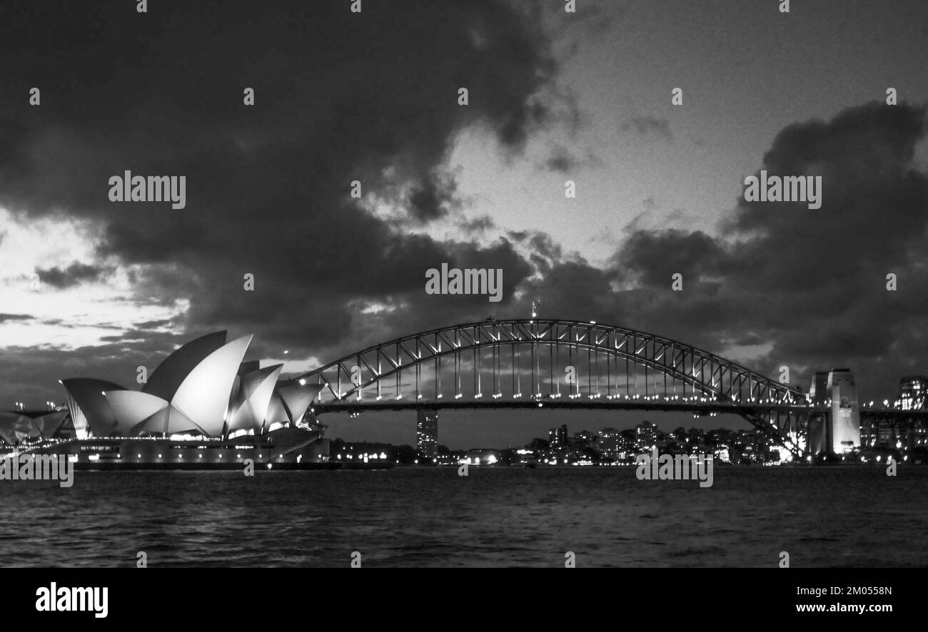 Sydney Harbour Bridge und das Opernhaus, Sydney, NSW, Australien Stockfoto