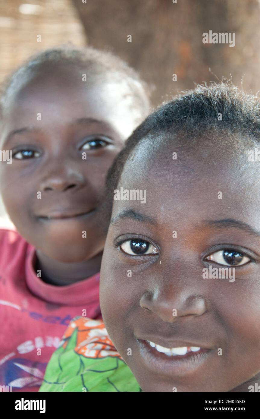 Gesichter Afrikas, junge Mädchen, Bafata, Guinea-Bissau Stockfoto