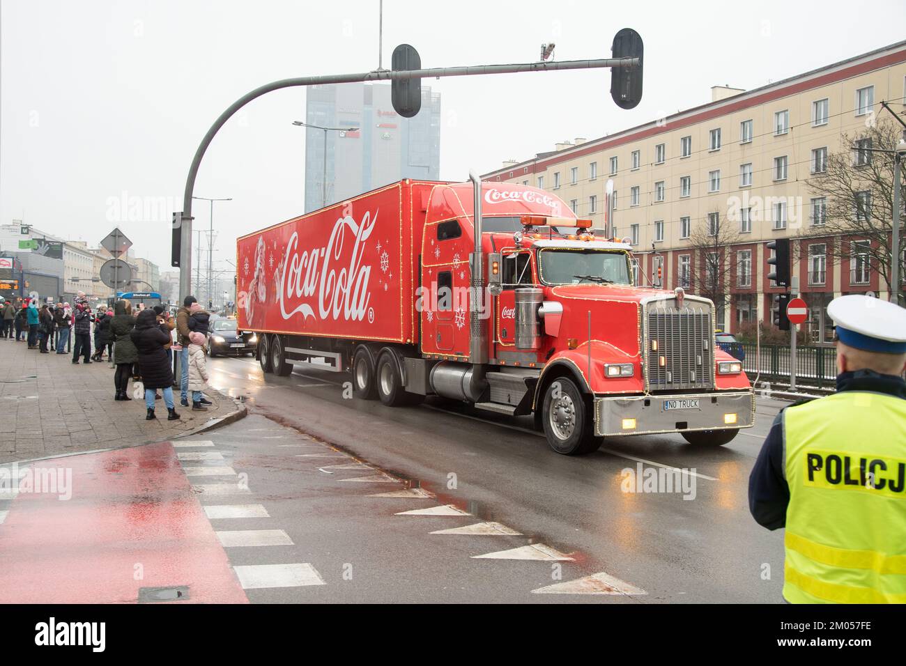 Danzig, Polen. 4.. Dezember 2022 Santa Clauses auf Motorrädern nehmen an der Wohltätigkeitsparade 20. Santas auf Motorrädern Teil © Wojciech Strozyk / Alamy Live News Stockfoto