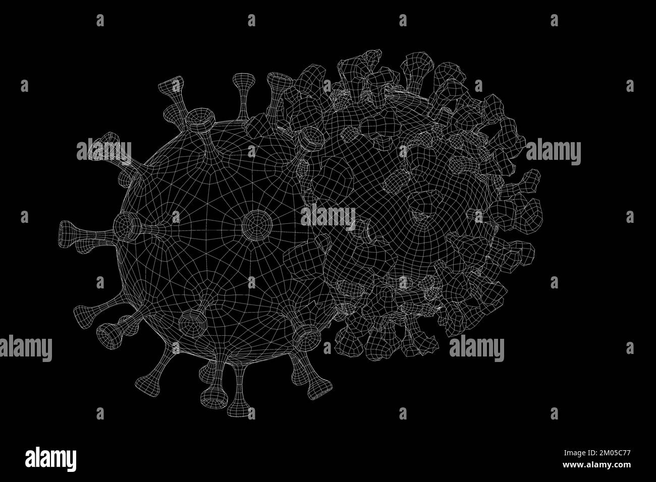 Symbolbild: CGI-Visualisierung: Coronavirus, Mutationen Delta Omicron/ Symbolisches Bild: Corona Virus, Mutationen: Delta, Omicron (nur fuer redaktionelle Stockfoto