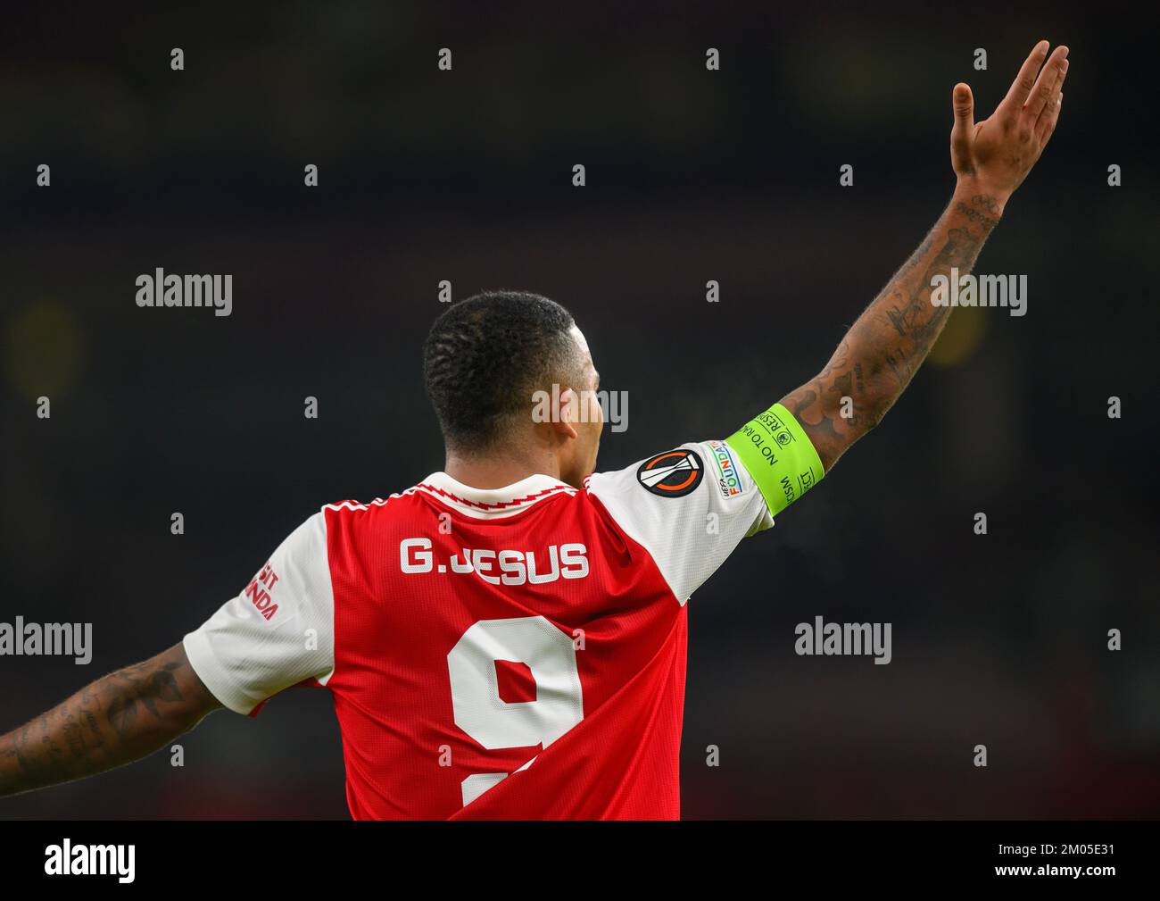 03 November 2022 - Arsenal / FC Zürich - UEFA Europa League - Gruppe A - Emirates Stadion Arsenals Gabriel Jesus während des Spiels gegen den FC Zürich Bild : Mark Pain / Alamy Stockfoto