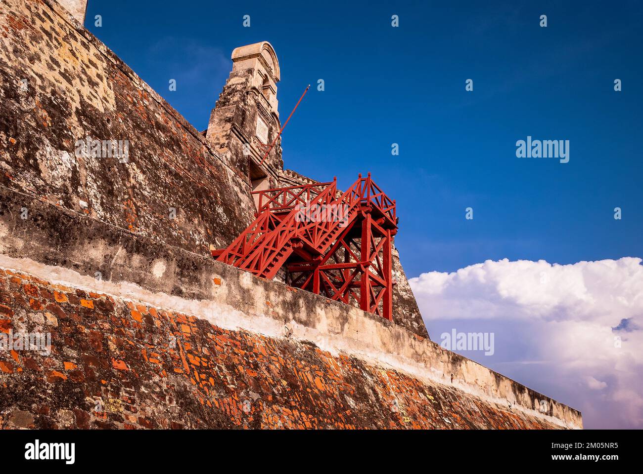 Castillo San Felipe de Barajas in Cartagena de Indias, Kolumbien Stockfoto