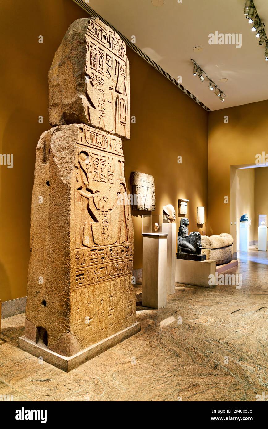 New York. Manhattan. Vereinigte Staaten. Das Metropolitan Museum of Art. Ägyptische Kunst Stockfoto