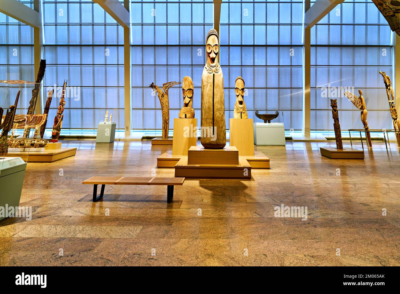 New York. Manhattan. Vereinigte Staaten. Das Metropolitan Museum of Art. Oceanic Art im Michael Rockfeller Flügel Stockfoto