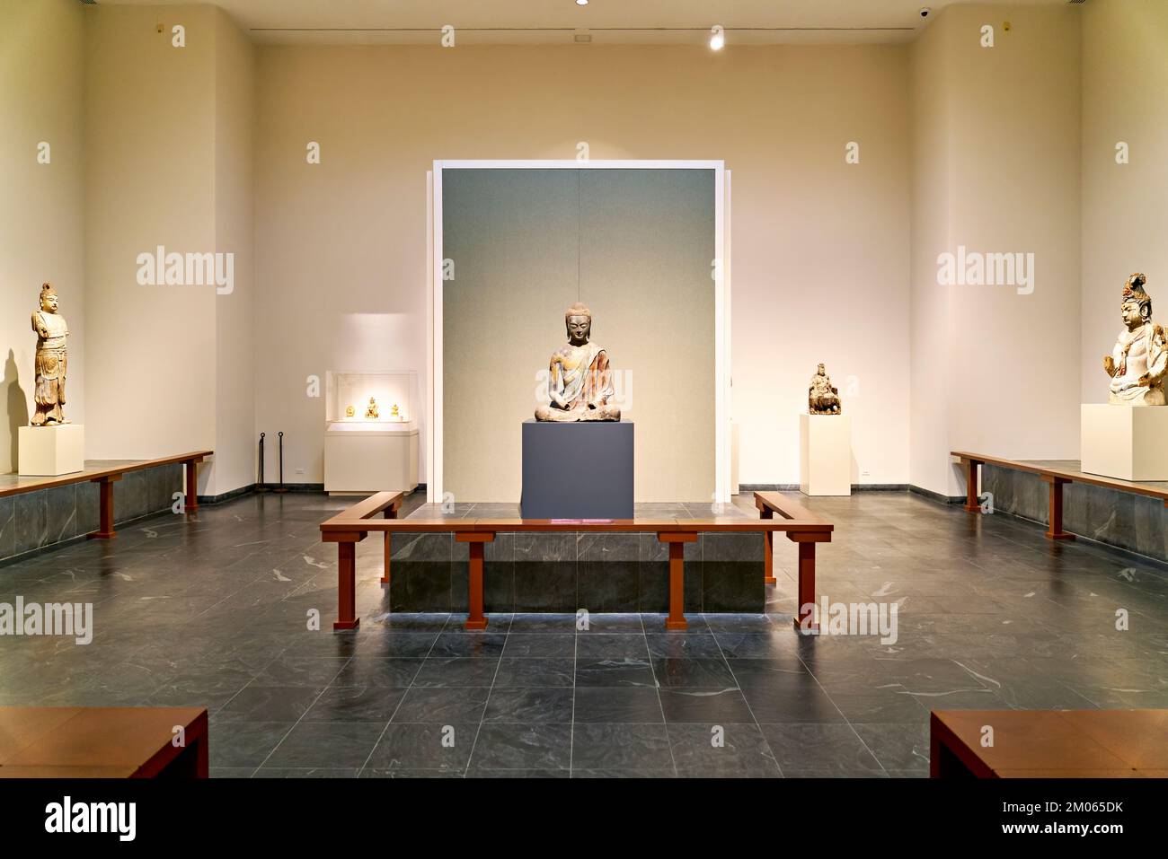 New York. Manhattan. Vereinigte Staaten. Das Metropolitan Museum of Art. Asiatische Kunstgalerie Stockfoto