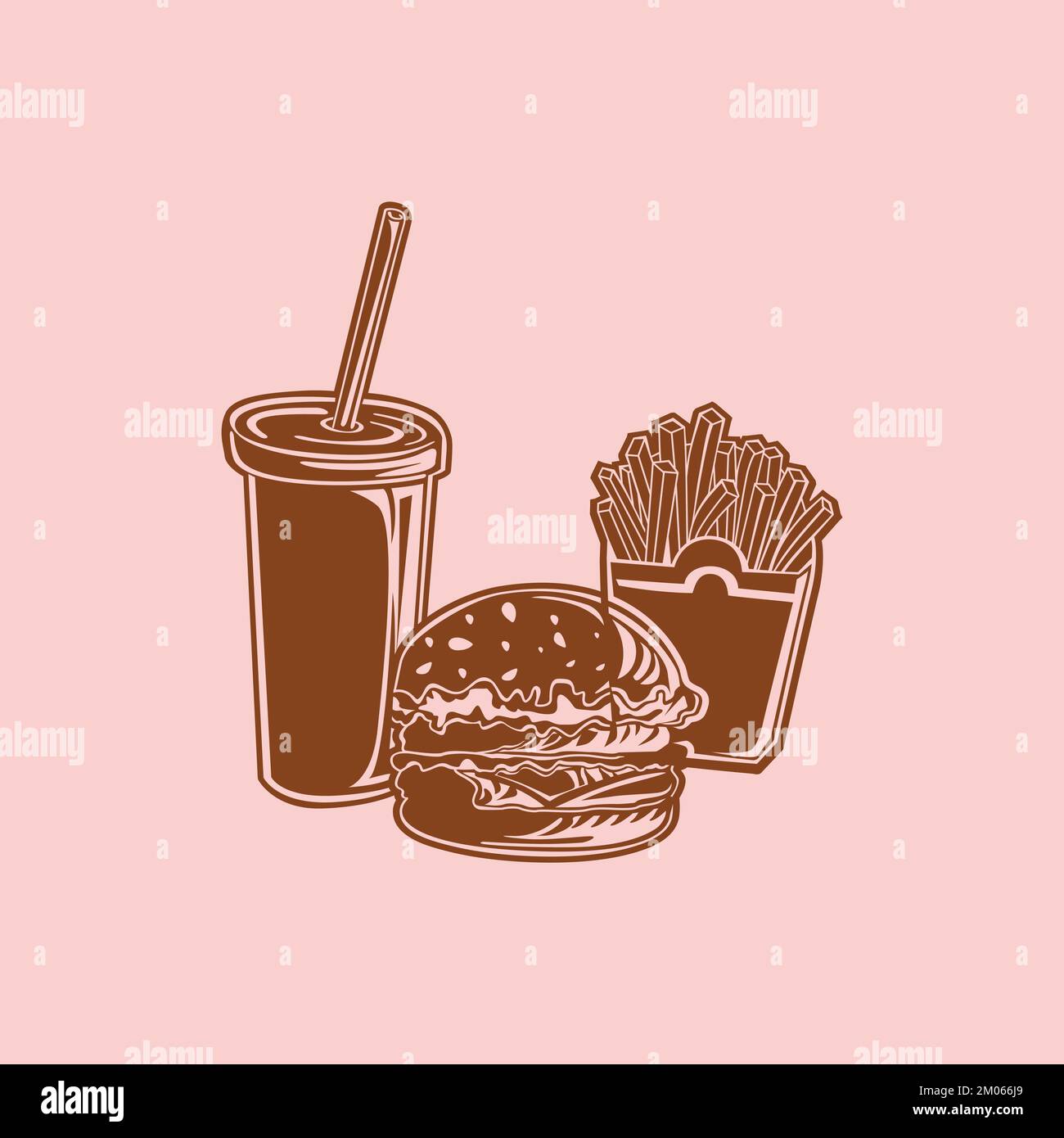 Burger Food Vector Icon-Design mit klarem Hintergrund Stock Vektor