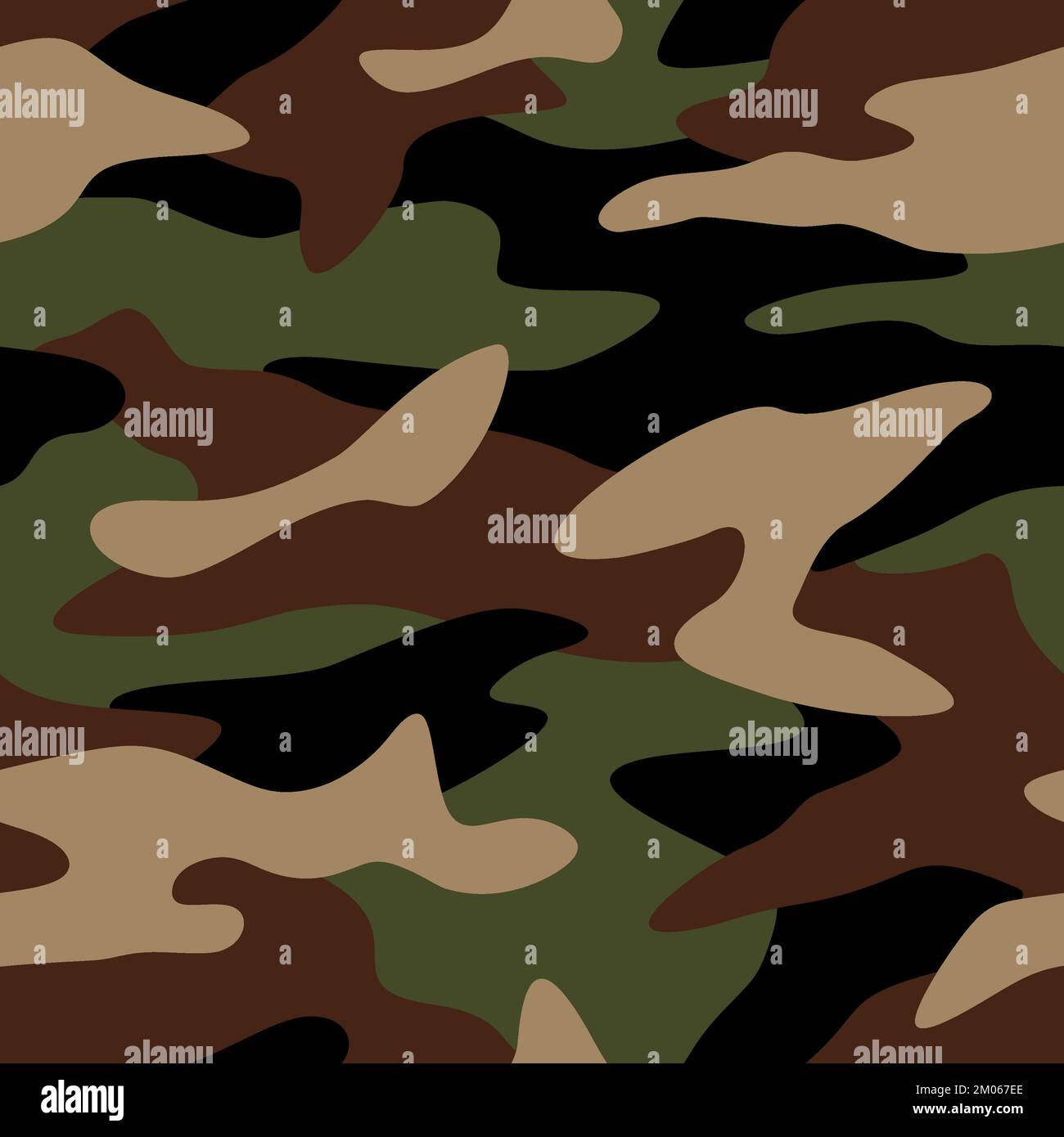 Nahtlose Army Camouflage, militärischer Hintergrund für Textildrucke. Stockfoto