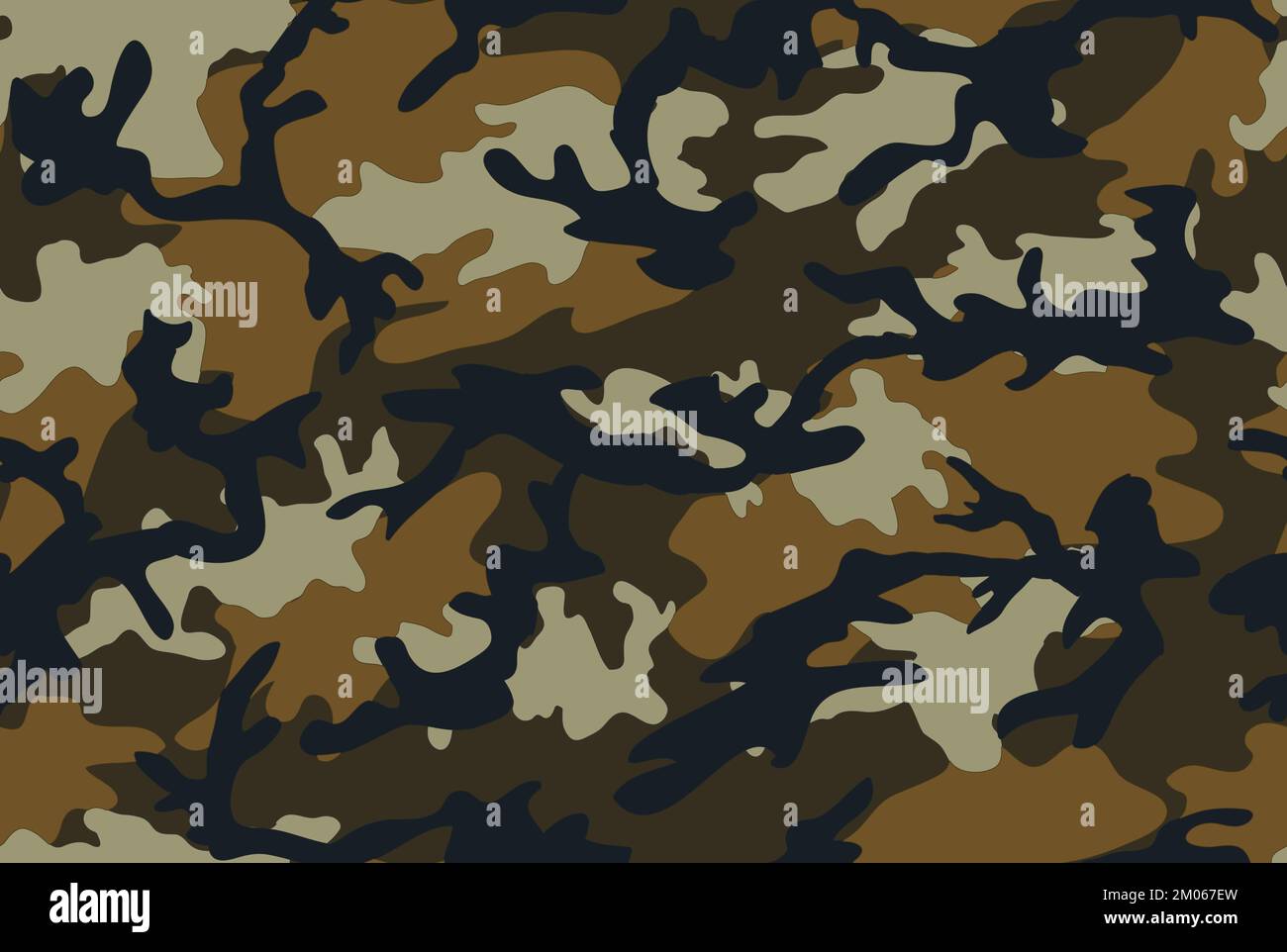 Nahtlose Army Camouflage, militärischer Hintergrund für Textildrucke. Stockfoto