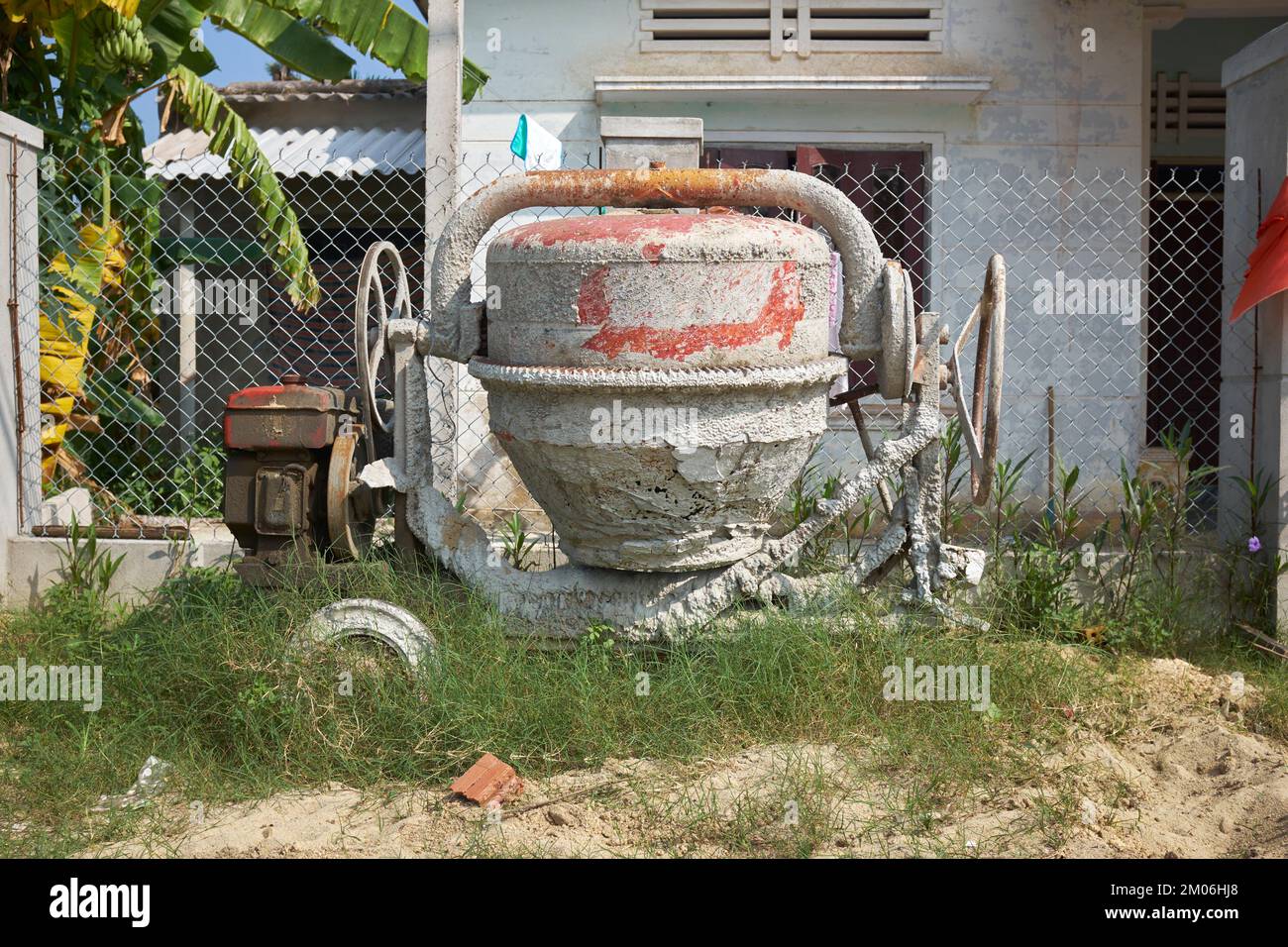 Zementmischer Hoi An Vietnam Stockfoto