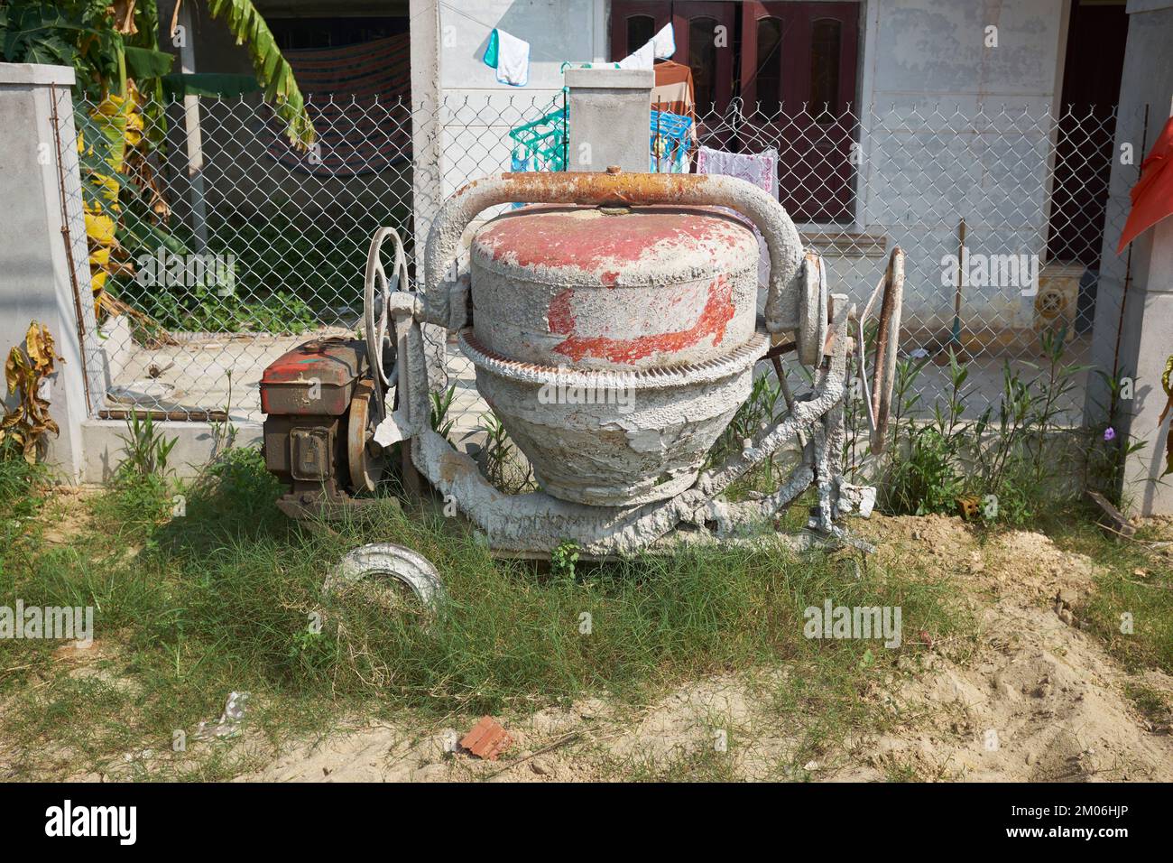 Zementmischer Hoi An Vietnam Stockfoto