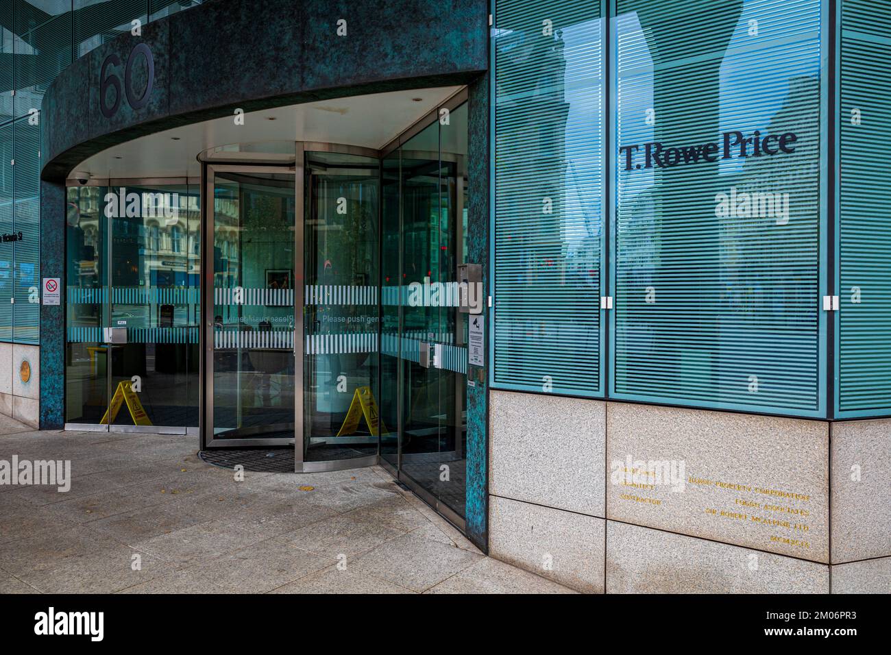 T.Rowe Price, Londoner Büros, 60 Queen Victoria Street, London. T Rowe Price ist ein Fondsmanager mit Hauptsitz in Baltimore, USA. Stockfoto