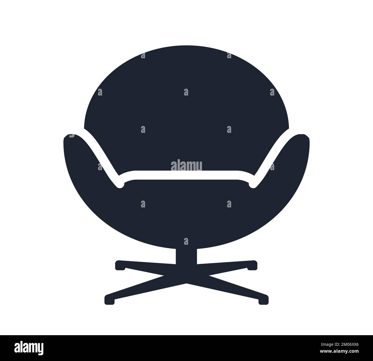 Moderner Sessel Wohnzimmermöbel Icon Stock Vektor