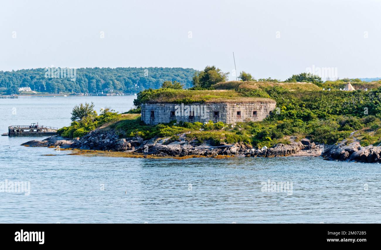 Fort Gorges in Casco Bay, Portland, Maine Stockfoto