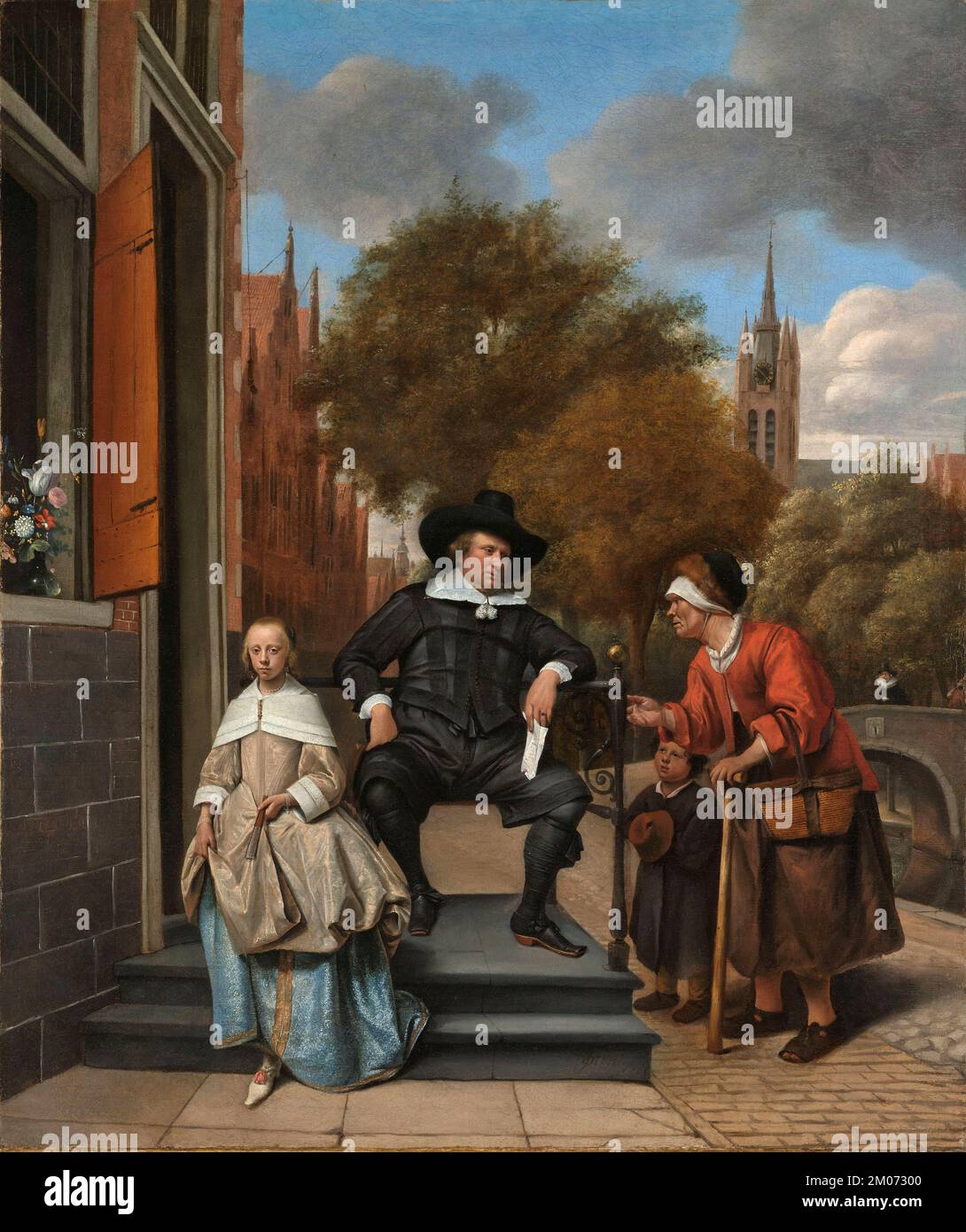 Adolf und Catharina Croeser. Bekannt als der Burgomaster von Delft und seine Tochter. Vom niederländischen Maler Jan Steen 1655, Kunstmalerei Meisterwerk Stockfoto