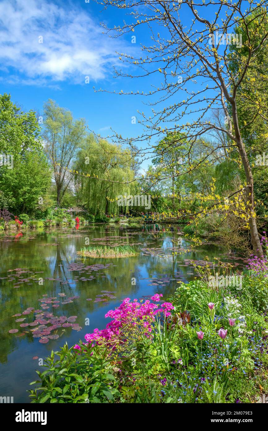 Claude Monets japanischer Wassergarten in Giverny, Frankreich Stockfoto