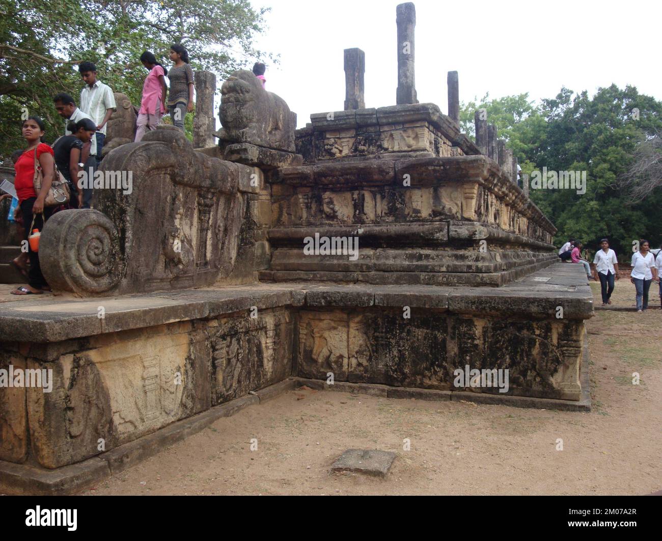 Alte Ruinen im Königreich Polonnaruwa Sri Lanka. Besuchen Sie Sri Lanka. Stockfoto