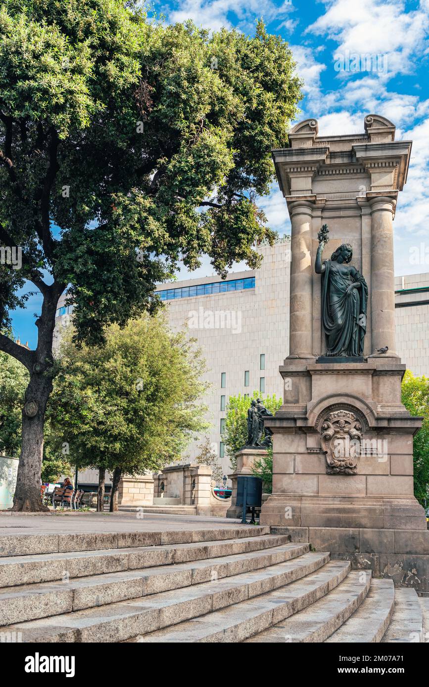 Plaza de Catalunya in Barcelona, Katalonien, Spanien, Europa Stockfoto