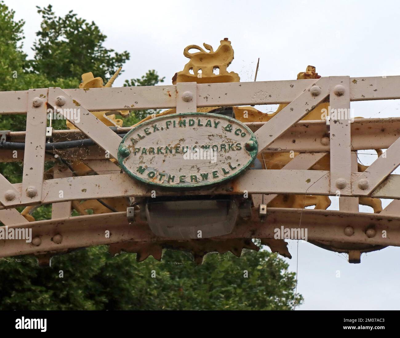 Wye Victoria River Footbridge, in Hereford, Hereford, England, Großbritannien, Von Alex Findlay & Co, Parkneuk Works, Motherwell, Lanark 1897, Mill St HR1 2NX Stockfoto