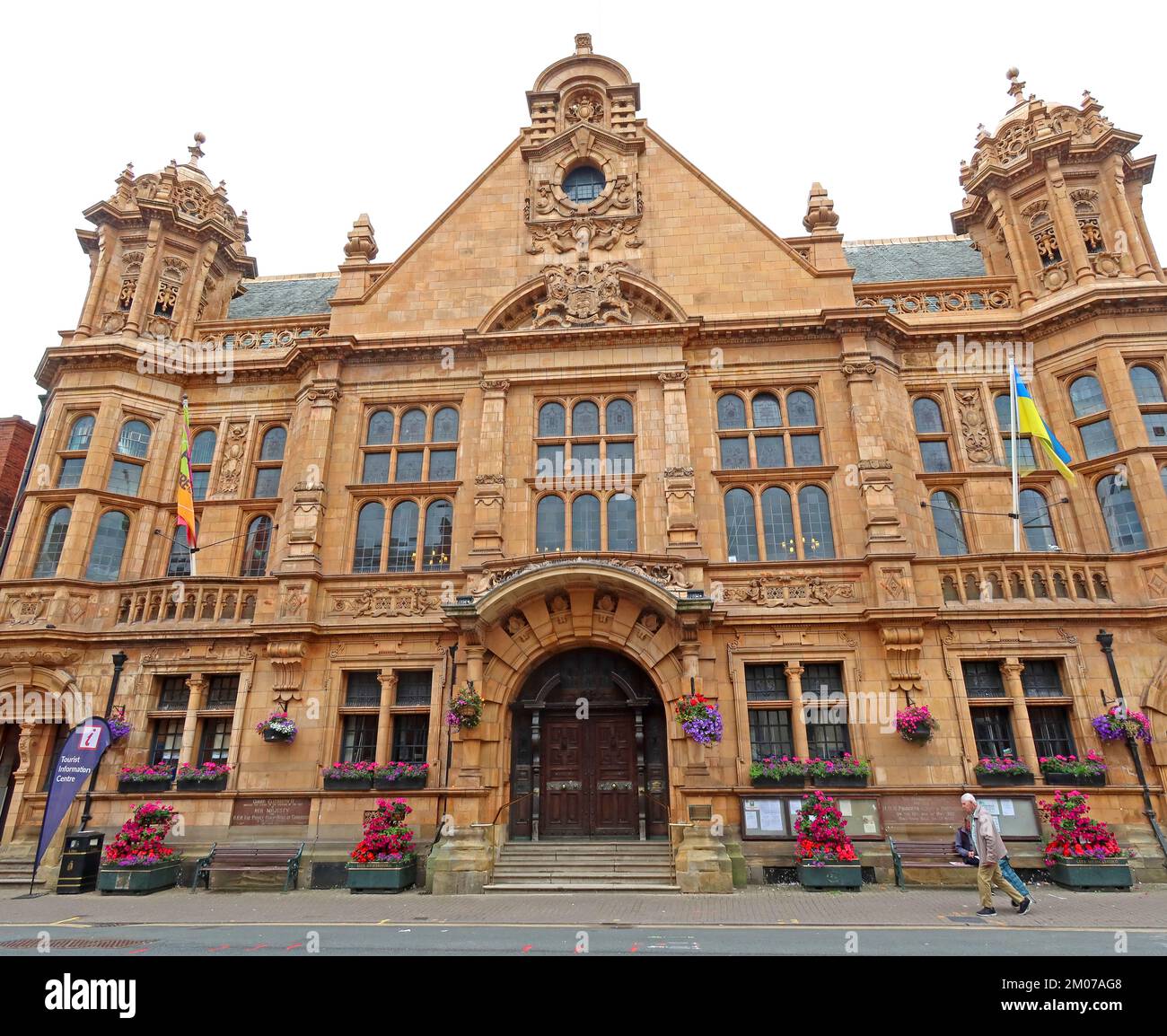 Vorderansicht des Hereford City Council, Rathauses, St. Owen Street, Hereford, Herefordshire, England, Vereinigtes Königreich, HR1 2PJ Stockfoto