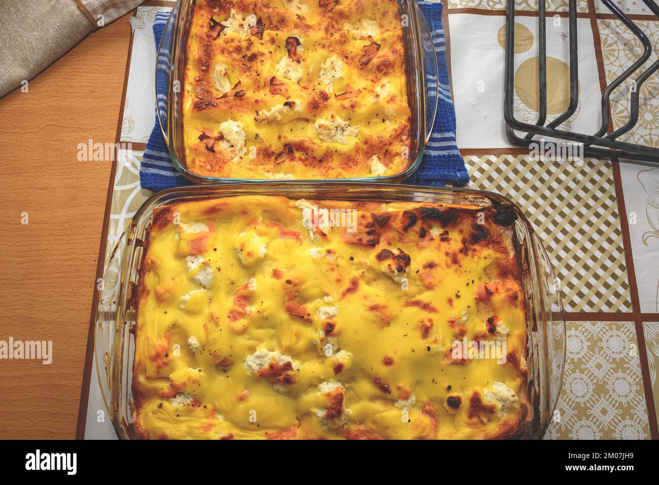 Gemischte Italienische Lasagne Stockfoto