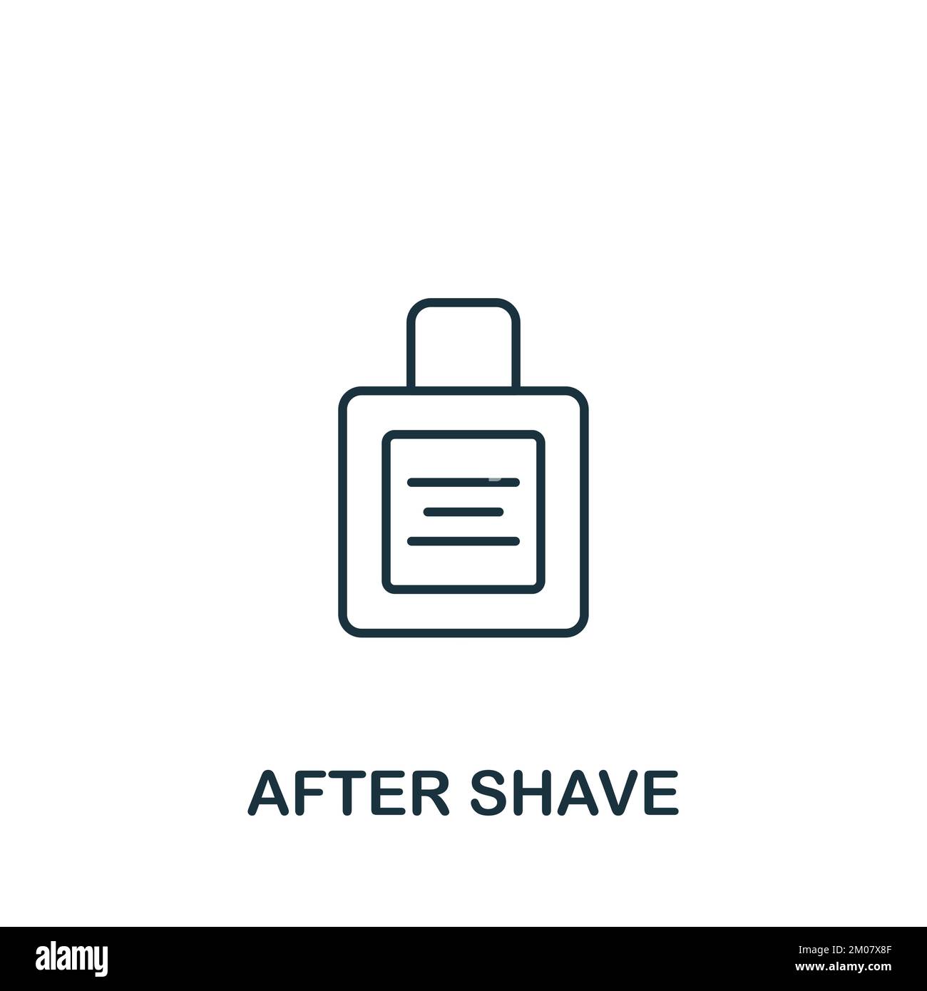 Nach dem Rasier-Symbol. Monochrom einfaches Barber Shop Symbol für Vorlagen, Webdesign und Infografiken Stock Vektor