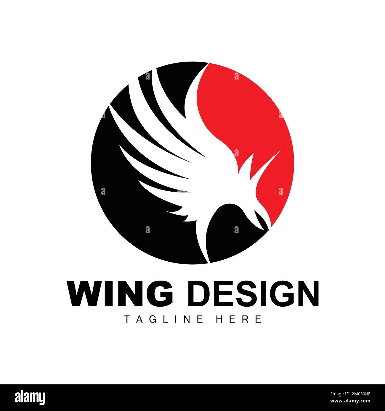 Wings-Logo, Phoenix-Logo, Vektor Mit Vogelflügeln, Vorlagenabbildung, Markendesign Mit Flügeln Stock Vektor