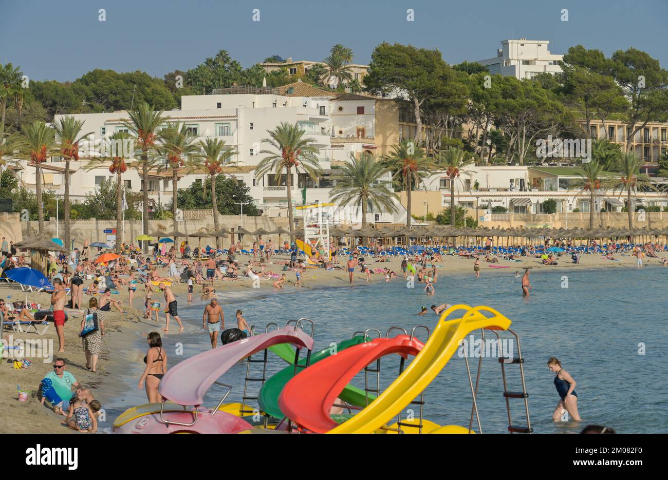 Strand Platja Gran de Tora, Paguera, Mallorca, Spanien Stockfoto