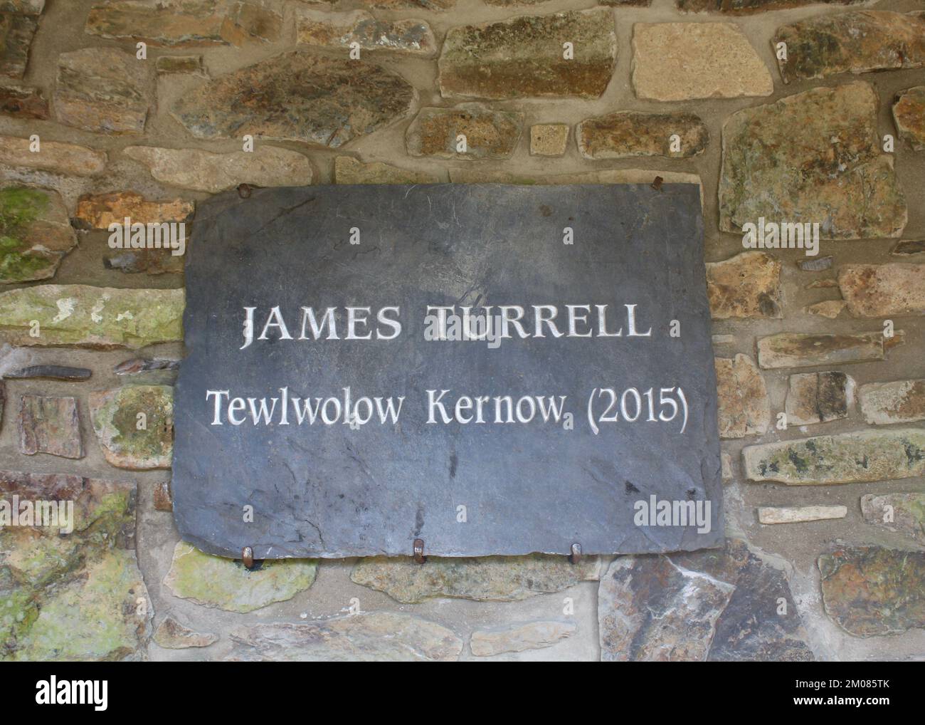 James-Turrell-Plakette Stockfoto