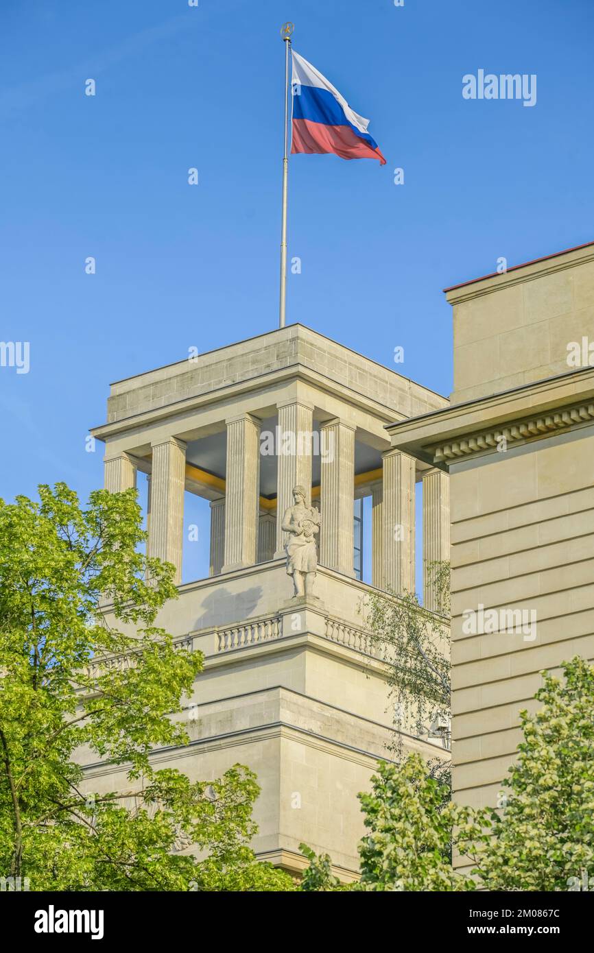 Botschaft Russland, Unter Den Linden, Mitte, Berlin, Deutschland Stockfoto