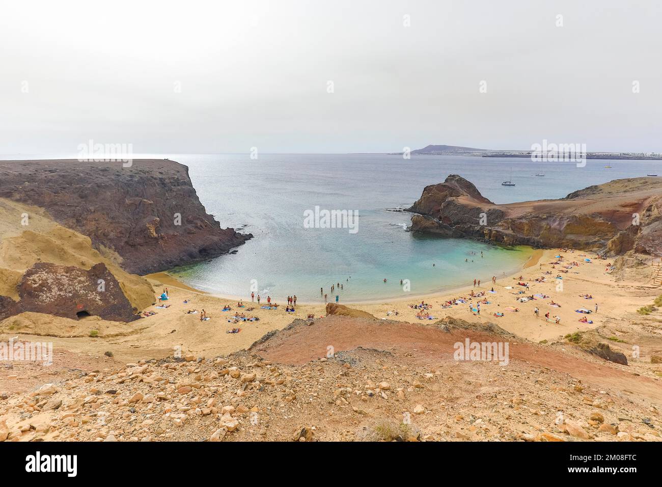 Papagayo Beach im Los Ajaches Nationalpark, Lanzarote, Kanarische Inseln, Spanien, Europa Stockfoto