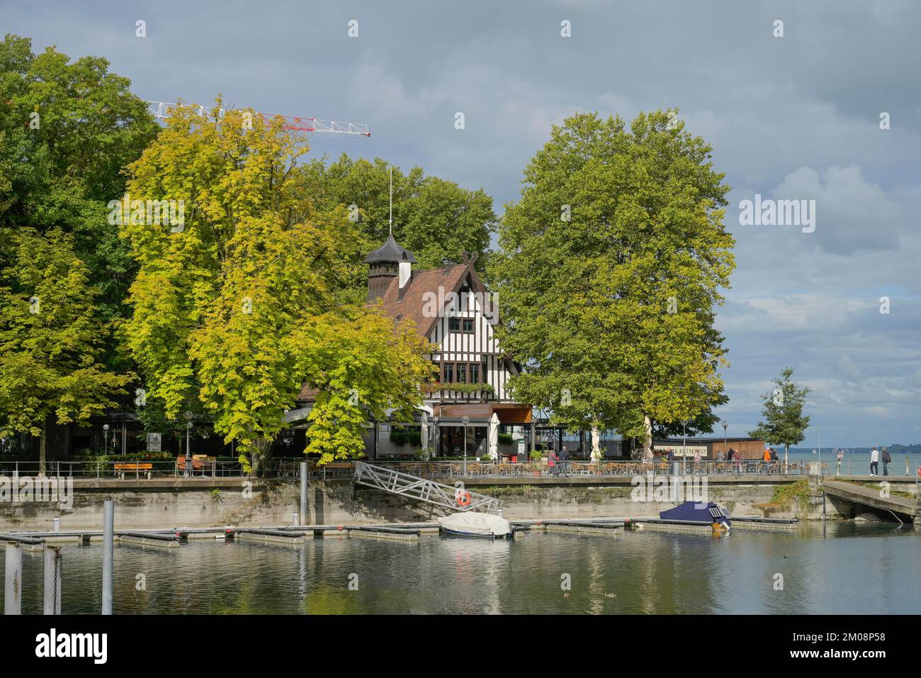 Wirtshaus am See, Bregenz, Bodensee, Österreich Stockfoto