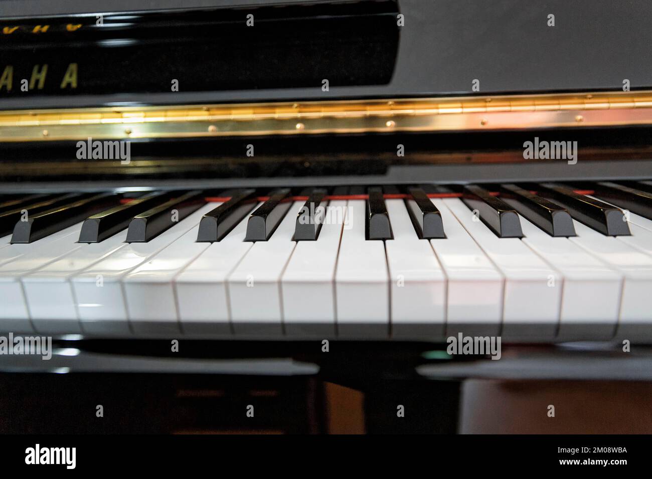 Klavierschlüssel, elektrisches Klavier Stockfoto