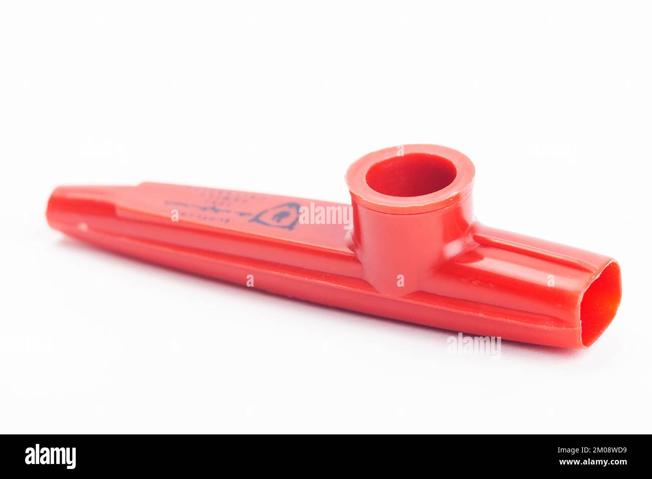 Kazoo-Instrument aus Kunststoff Stockfoto