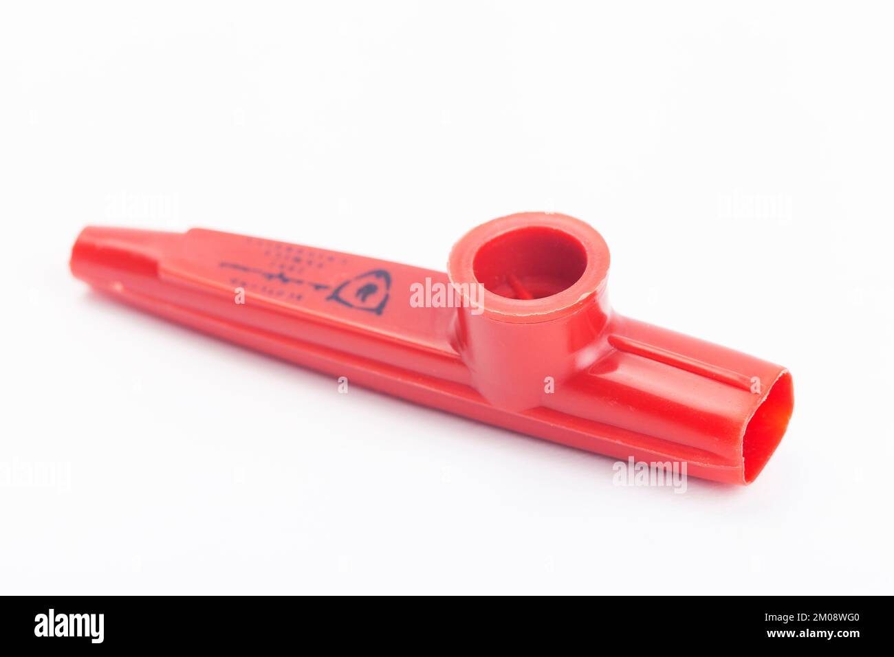Kazoo-Instrument aus Kunststoff Stockfoto