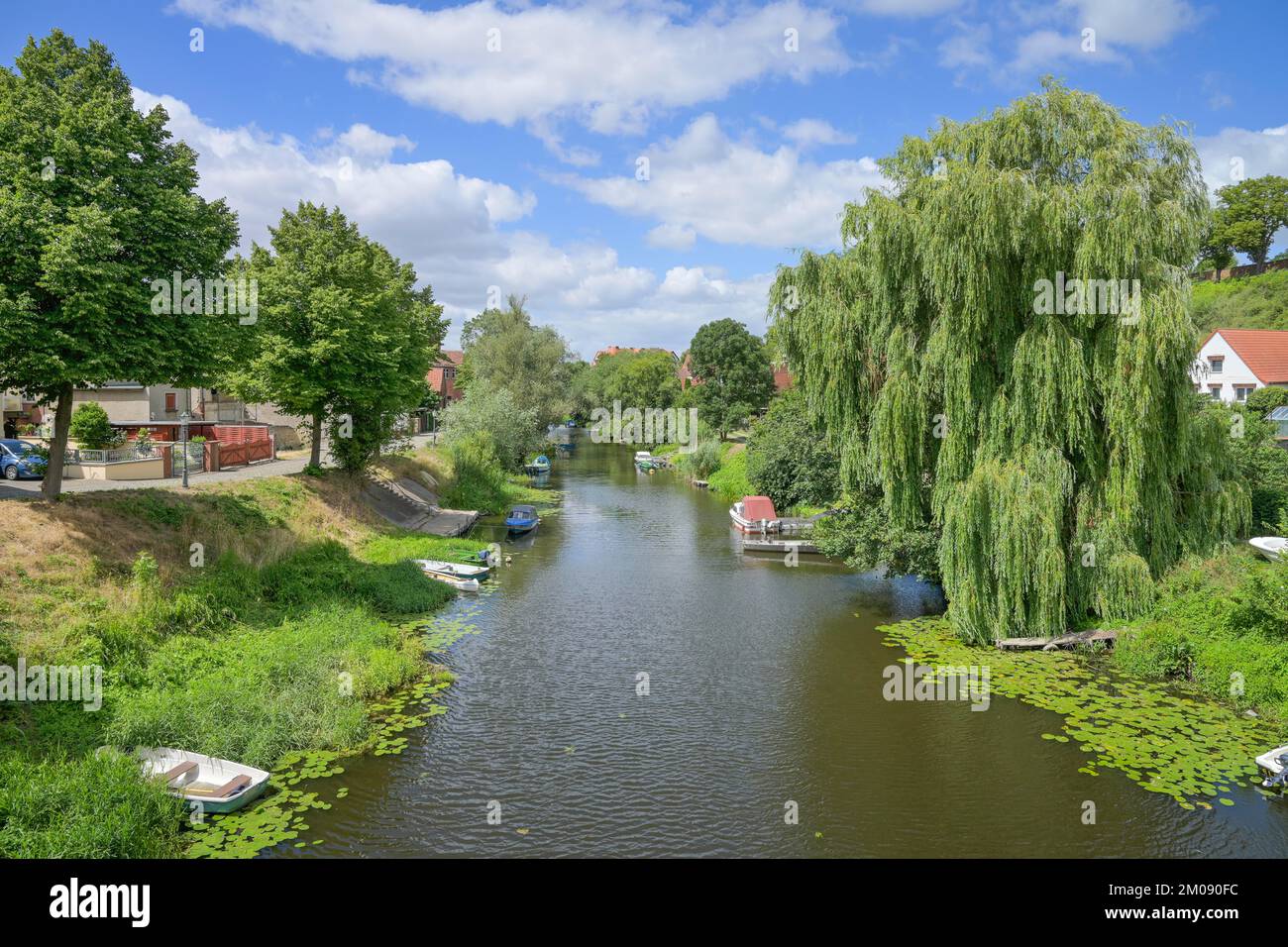 Stadtgraben, Havelberg, Sachsen-Anhalt, Deutschland Stockfoto