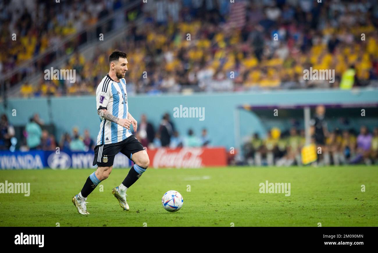 Doha, Katar. 3.. Dezember 2022. Lionel Messi (Arg) Argentinien - Australien Argentinien - Australien Weltmeisterschaft 2022 in Katar 03.12.2022 Kredit: Moritz Mulle Stockfoto