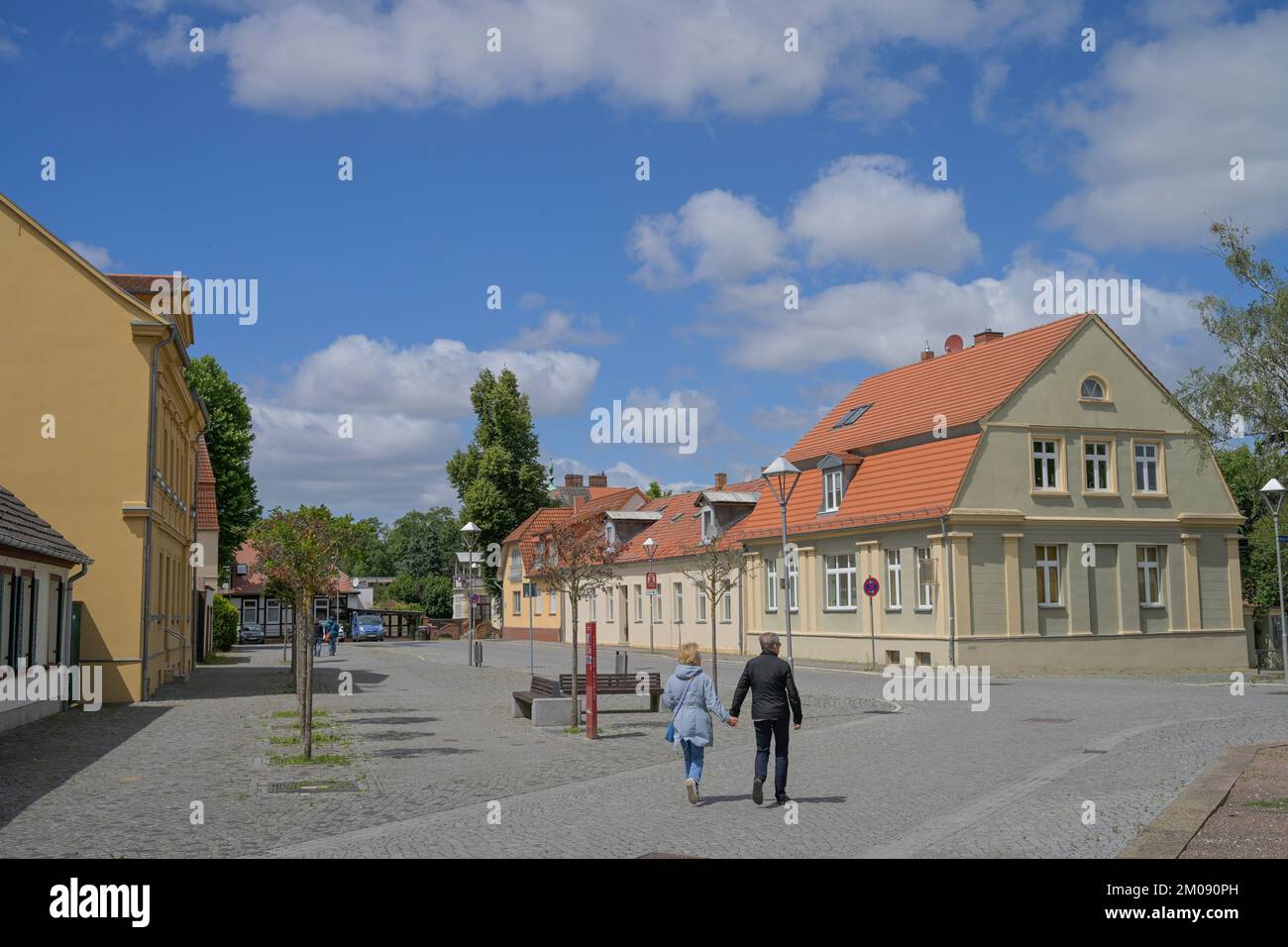 Platz des Friedens, Havelberg, Sachsen-Anhalt, Deutschland Stockfoto