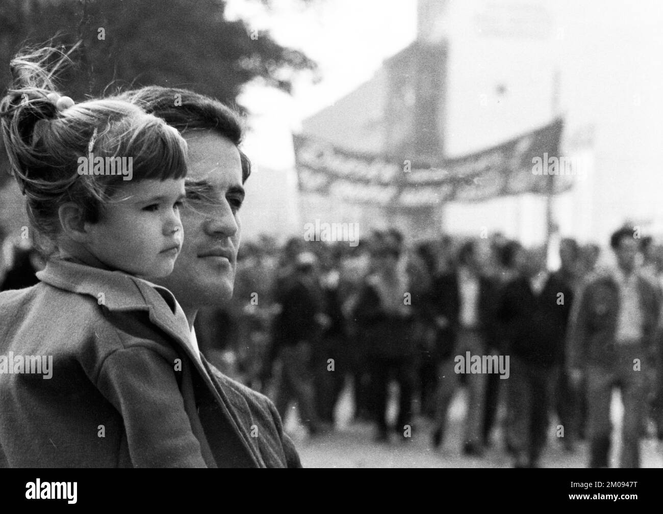 Die Ausweitung der spontanen Streiks im September 1969 erstreckte sich auf das Ruhrgebiet. Das Foto zeigt die Streikaktion im Ruhrgebiet, Deutschland, EUR Stockfoto