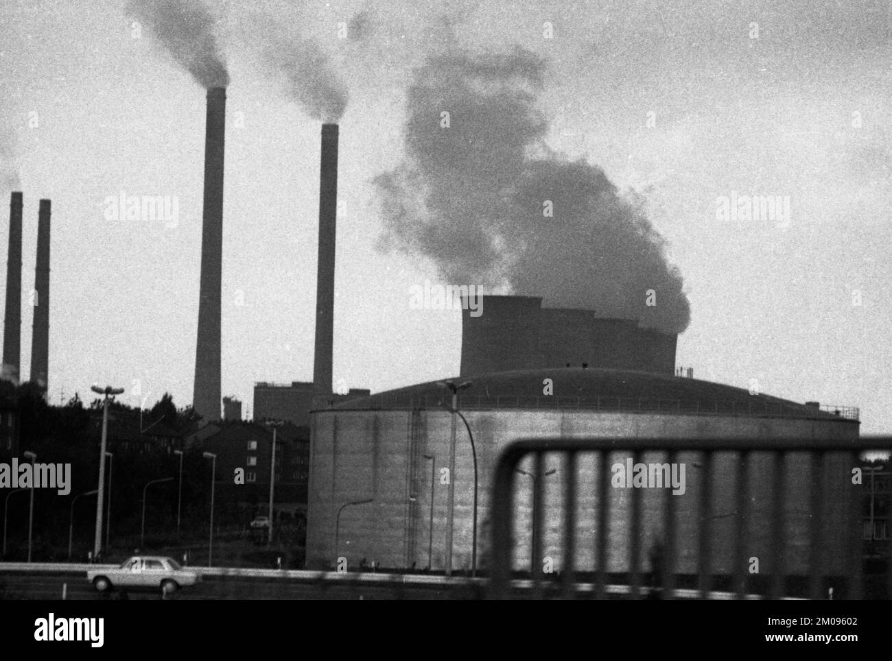 Luftverschmutzung, hier am 29.6.1971 in Gelsenkirchen, Deutschland, Europa Stockfoto
