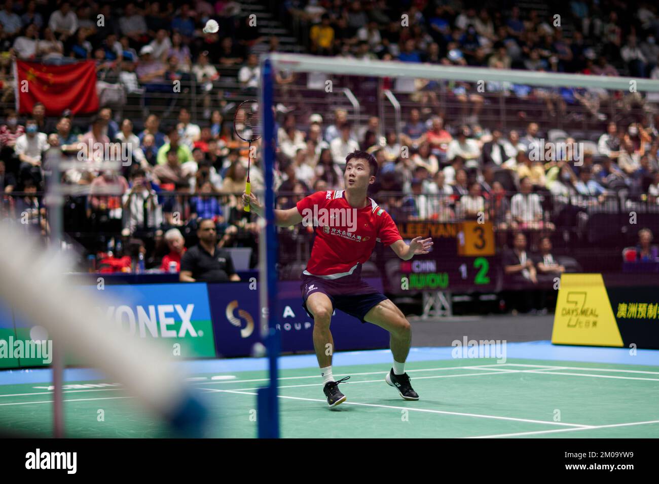 LU Guang zu von China in Aktion während des Singles-Spiels zwischen LU Guang zu und NG Tze Yong am 4. Tag der Sathio Group Australian Open 2022 bei Q Stockfoto