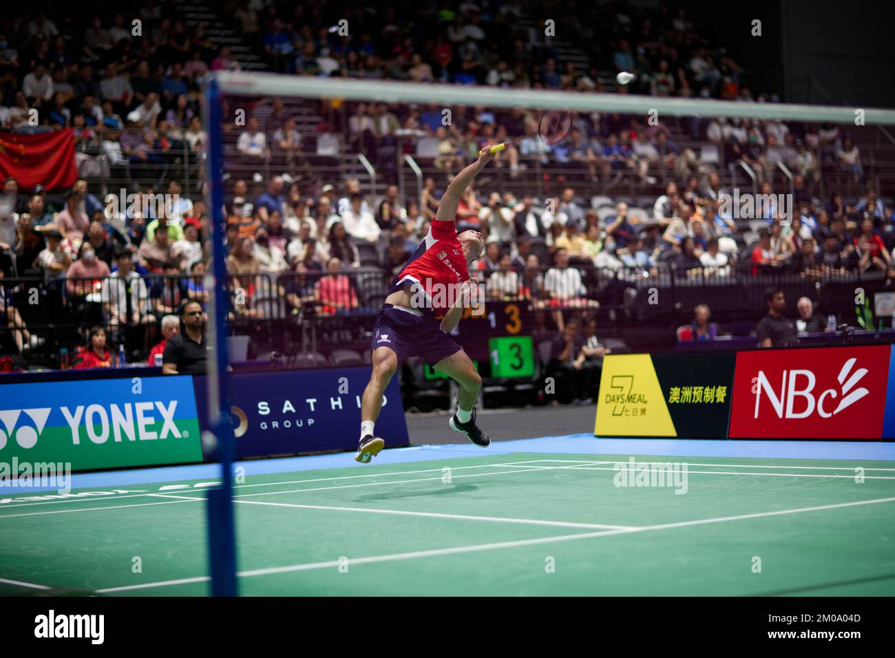 LU Guang zu von China in Aktion während des Singles-Spiels zwischen LU Guang zu und NG Tze Yong am 4. Tag der Sathio Group Australian Open 2022 bei Q Stockfoto