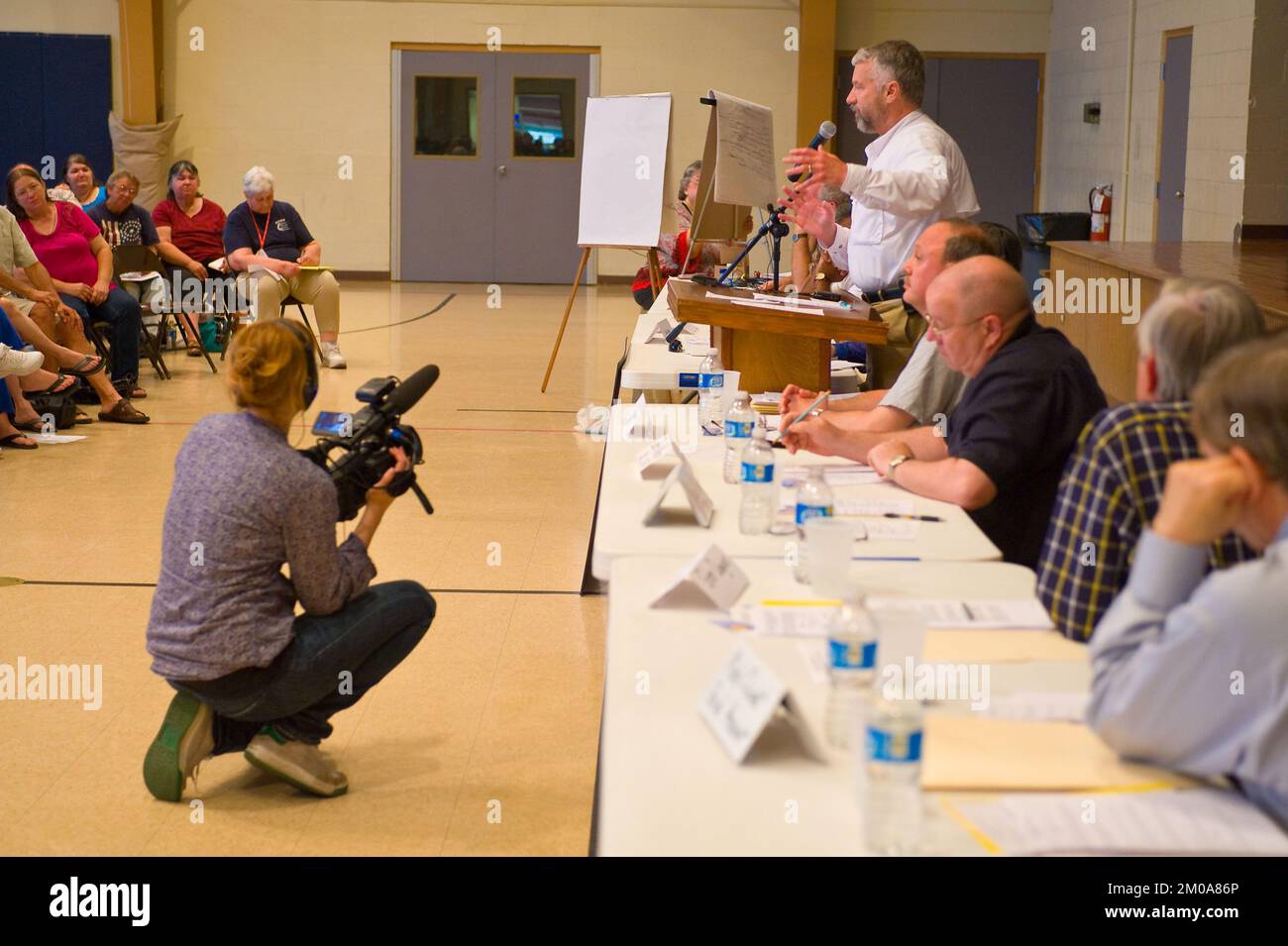 Büro der Verwaltungsrätin (Lisa P. Jackson) - Cocodrie, Louisiana und Oil Disaster Meeting in Dulac, Louisiana (BP-Ölpest) - USEPA-Foto von Eric Vance, Environmental Protection Agency Stockfoto
