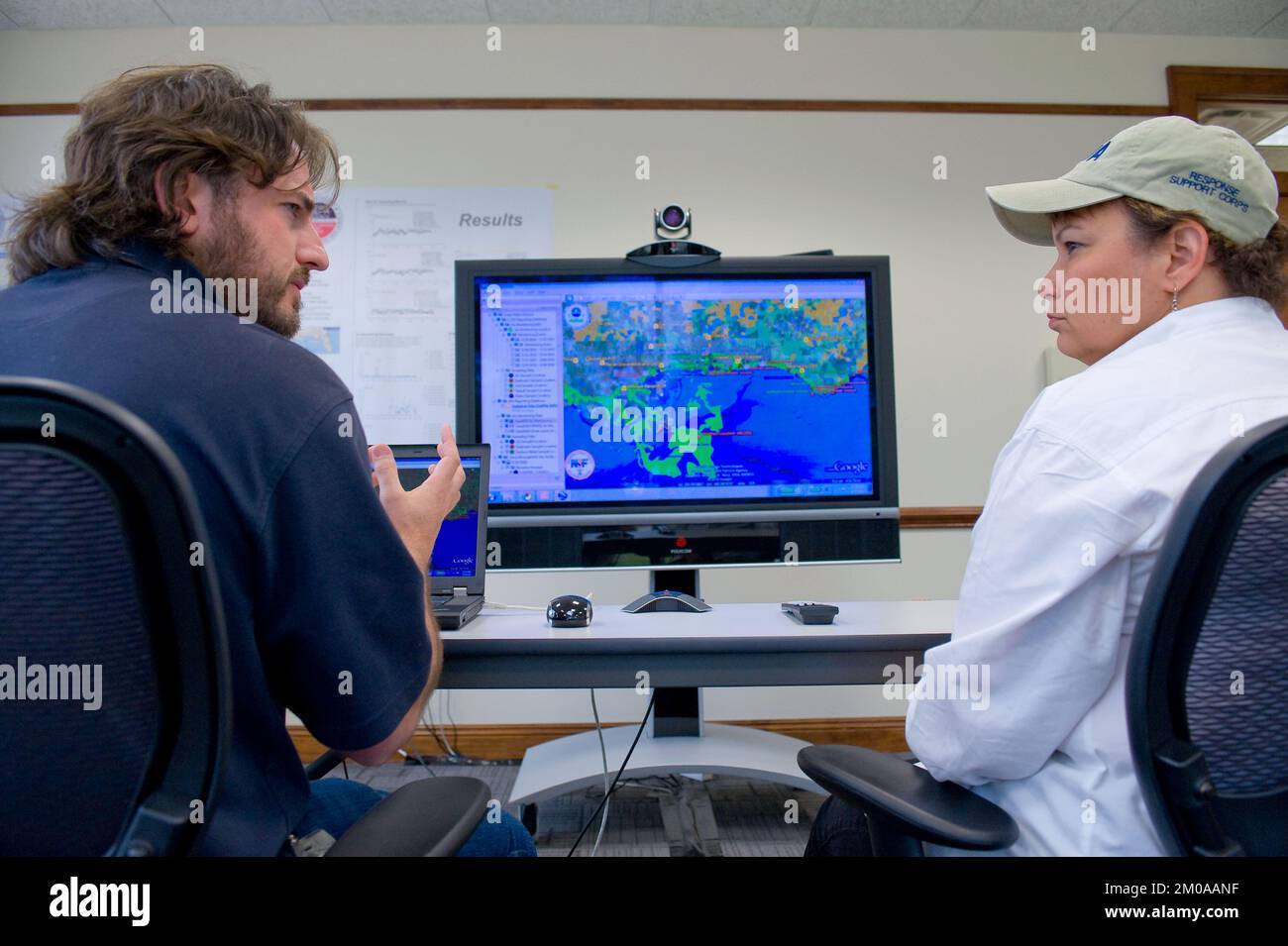 Büro der Verwaltungsrätin (Lisa P. Jackson) - ICP Mobile (BP Oil Spill) - USEPA-Foto von Eric Vance , Environmental Protection Agency Stockfoto