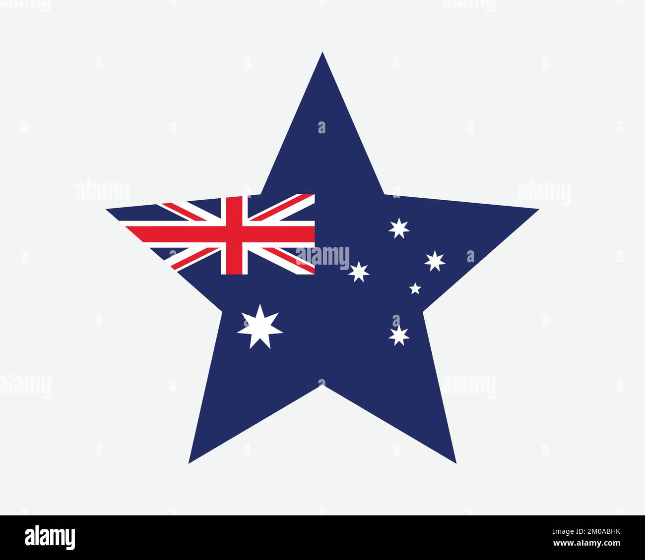 Sternenflagge Australien. Australische Sternenflagge. Aussie AUS Country National Banner Symbol Symbol Vector 2D flache Grafik Stock Vektor