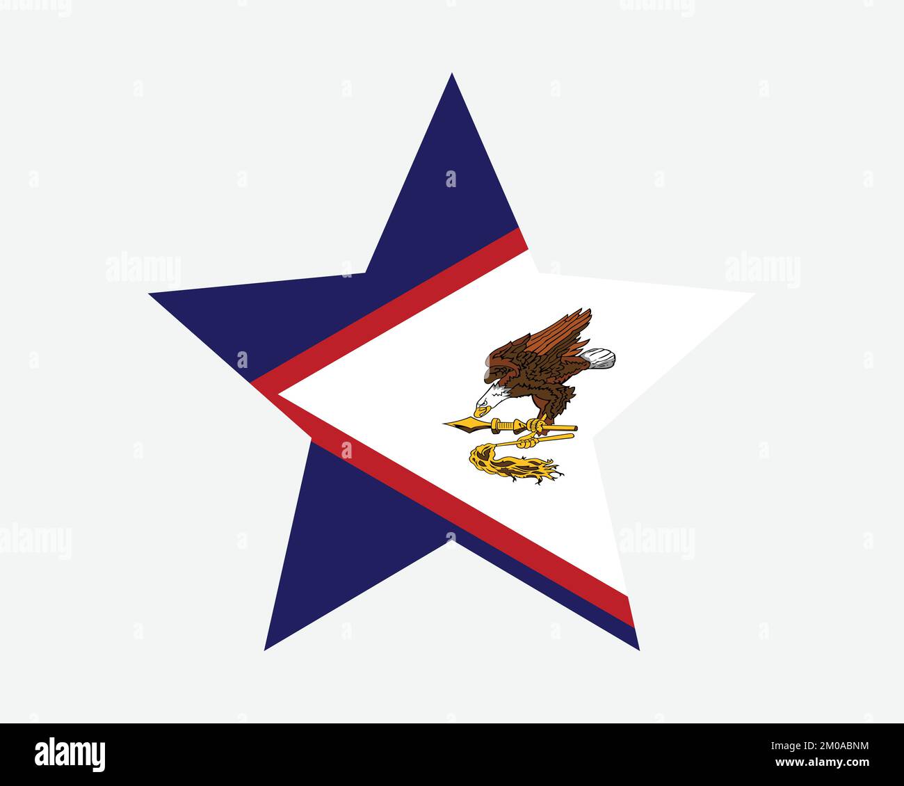Amerikanisch-Samoa-Sternenflagge. Amerikanisch-Samoanische Sternenflagge. USA USA USA USA Symbol für Gebietsbanner Vektor flache Druckvorlagen Grafik Stock Vektor