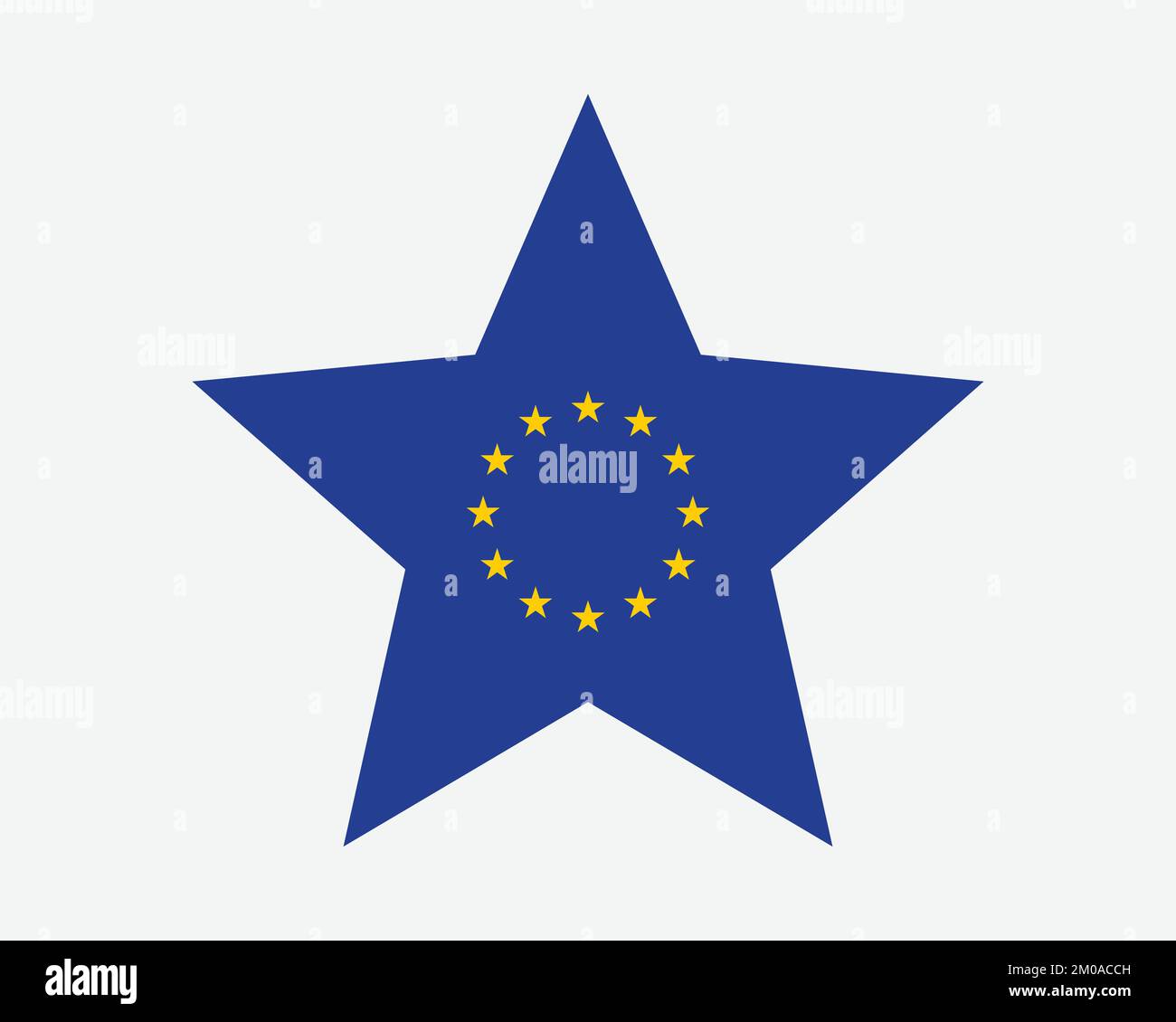 Sternflagge Der Europäischen Union. EU-Sternform-Flagge. Abbildung Des Symbols Für Das Banner Der Europäischen Wirtschaftsunion Vektorgrafik Für Flache Druckvorlagen Stock Vektor