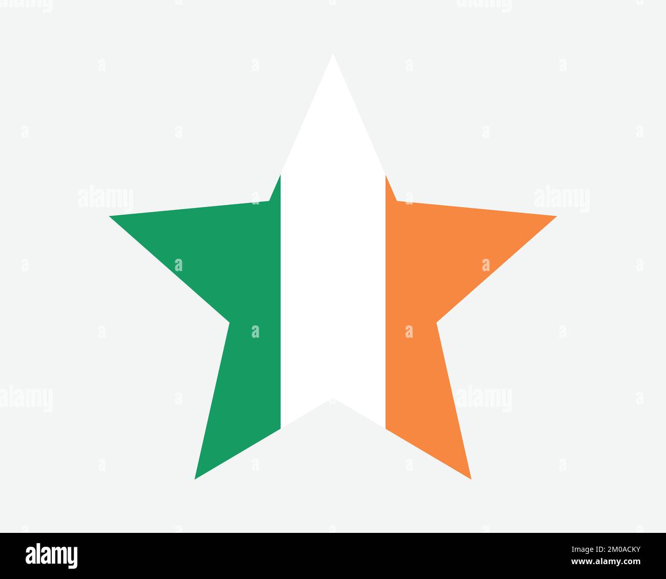 Irische Sternflagge. Irische Sternenflagge. Irland Land National Banner Symbol Symbol Vektor flache Druckvorlagen Grafik Stock Vektor